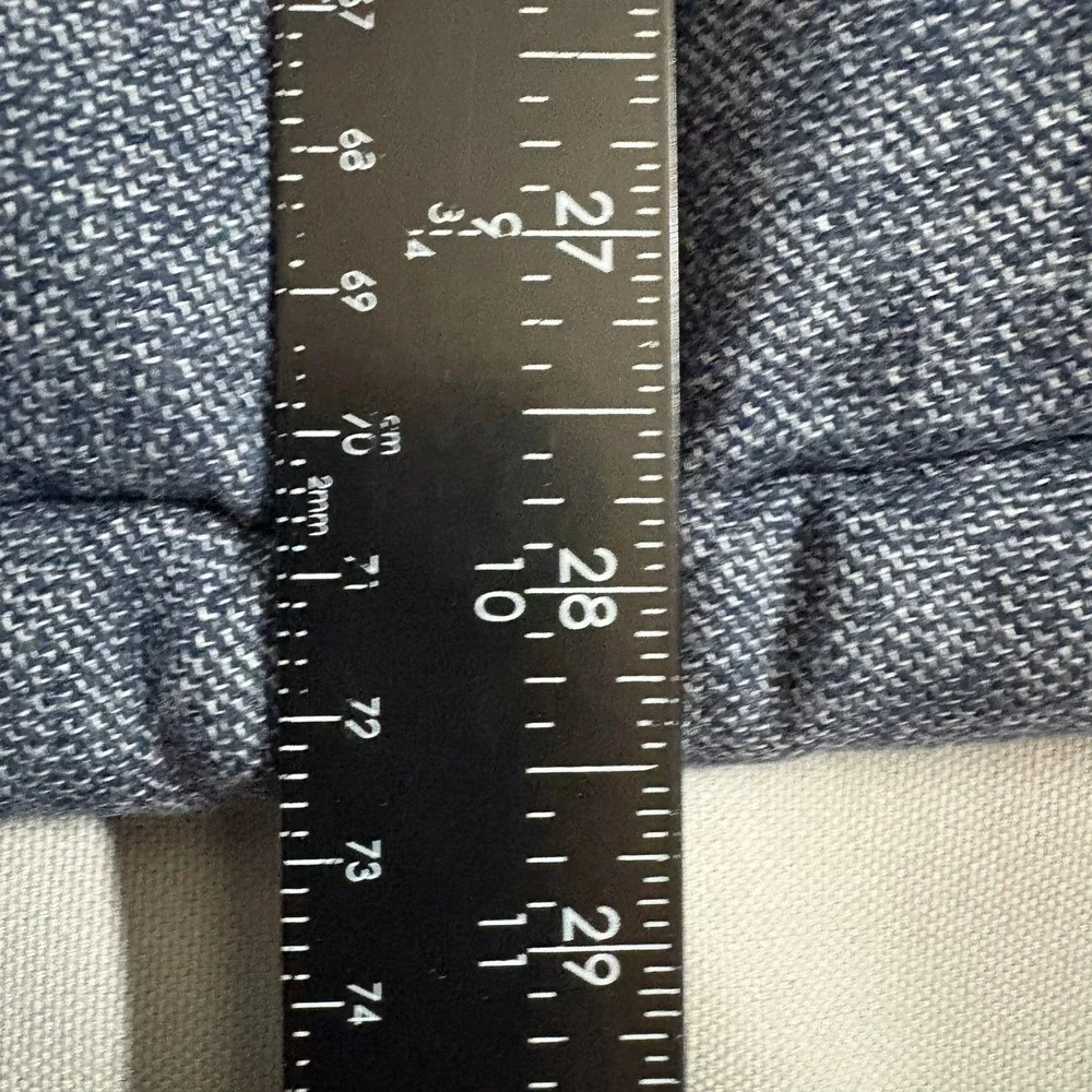 Banana Republic Puffer Vest M Blue Heathered Cotton Quilted Snap Front Vest